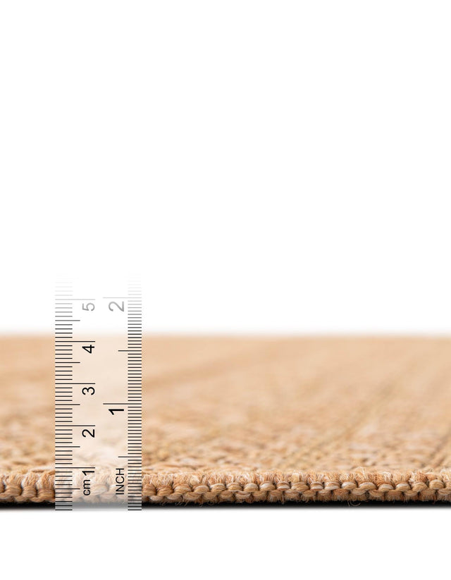 Light Brown 6' 1 x 6' 1 Outdoor Modern Square Area Rug Weather Resistant for Patio, Deck, Terrace, Balcony, Porch 100% Polypropylene Modern Outside Carpet for Sale at Rug Engine