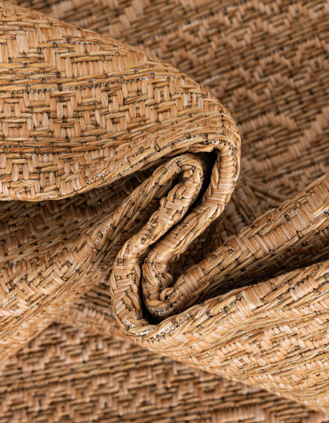Light Brown 5' 3 x 8' Outdoor Modern Rectangle Area Rug Weather Resistant for Patio, Deck, Terrace, Balcony, Porch 100% Polypropylene Modern Outside Carpet for Sale at Rug Engine