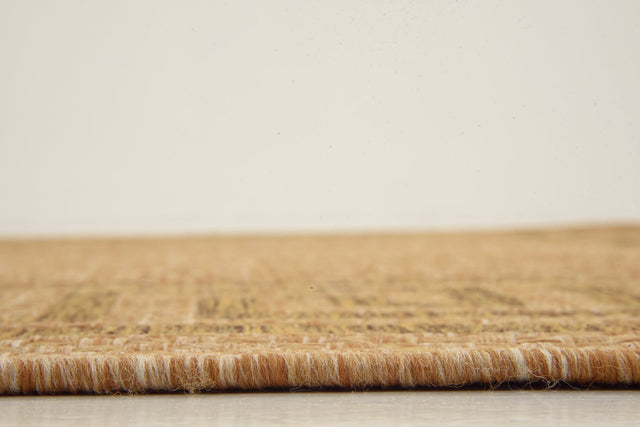 Light Brown 6' 1 x 6' 1 Outdoor Border Square Area Rug Weather Resistant for Patio, Deck, Terrace, Balcony, Porch 100% Polypropylene Classic Bordered Carpet for Sale at Rug Engine