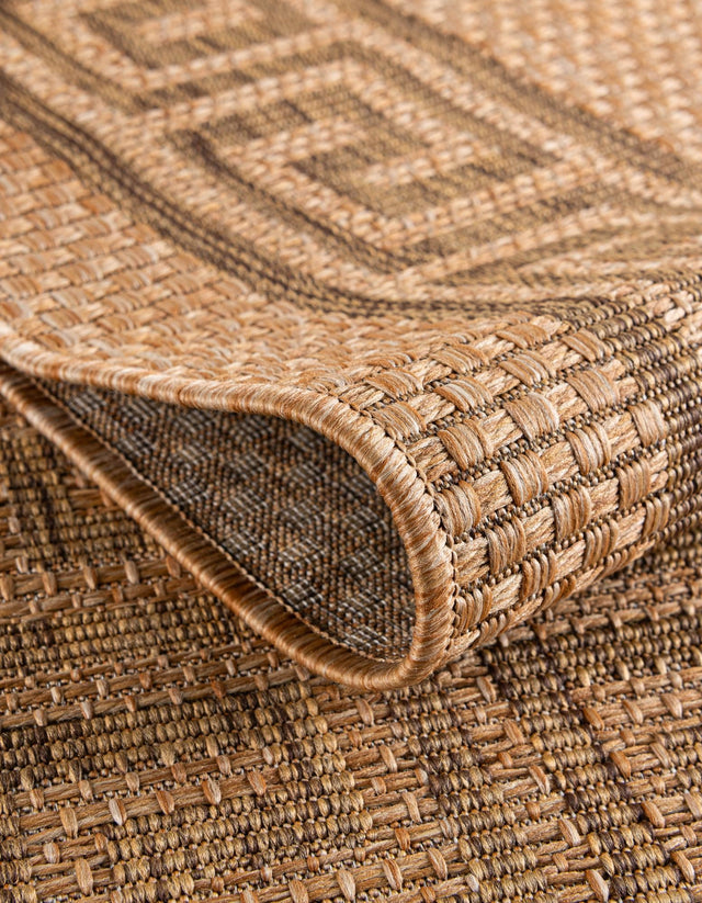 Light Brown 3' 3 x 5' 1 Outdoor Border Rectangle Area Rug Weather Resistant for Patio, Deck, Terrace, Balcony, Porch 100% Polypropylene Classic Bordered Carpet for Sale at Rug Engine