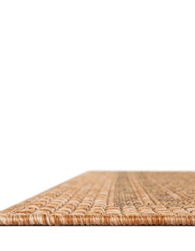 Light Brown 9' x 12' 2 Outdoor Border Rectangle Area Rug Weather Resistant for Patio, Deck, Terrace, Balcony, Porch 100% Polypropylene Classic Bordered Carpet for Sale at Rug Engine