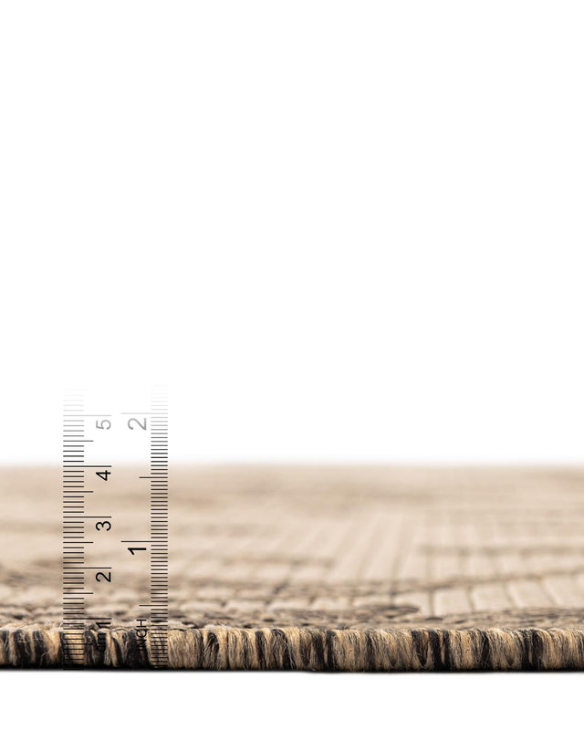 Beige 7' x 10' Outdoor Botanical Rectangle Area Rug Weather Resistant for Patio, Deck, Terrace, Balcony, Porch Polypropylene Garden Floral Tropical Carpet for Sale at Rug Engine