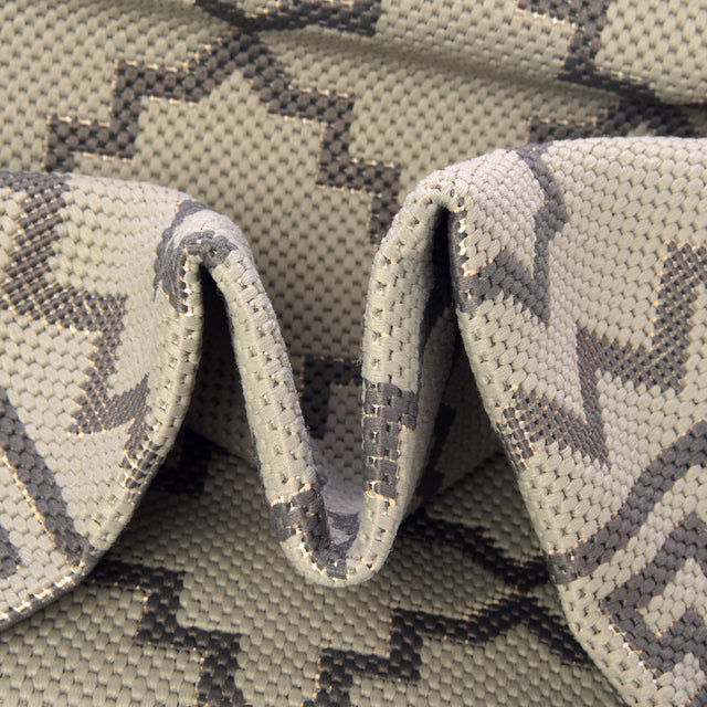 Gray 6' 1 x 6' 1 Outdoor Trellis Square Area Rug Weather Resistant for Patio, Deck, Terrace, Balcony, Porch Geometric Design Water Safe Outside Carpet for Sale at Rug Engine