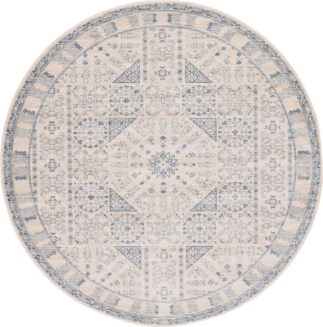 Beige 6' 1 x 6' 1 Paris Round Area Rug