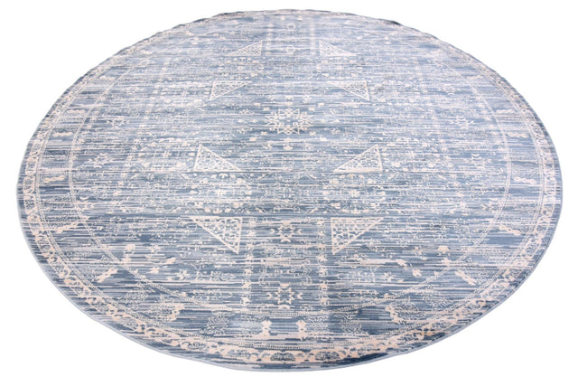 Blue 6' 1 x 6' 1 Paris Round Area Rug