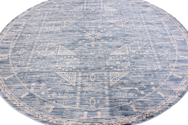 Blue 6' 1 x 6' 1 Paris Round Area Rug
