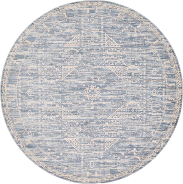 Blue 6' 1 x 6' 1 Paris Round Area Rug