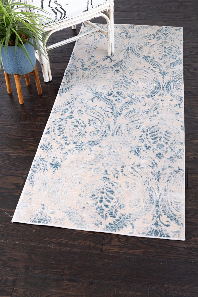 Blue 3' x 6' Paris Runner Area Rug