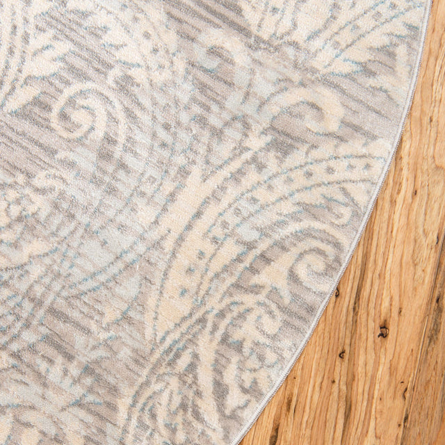 Gray 6' 1 x 6' 1 Paris Round Area Rug