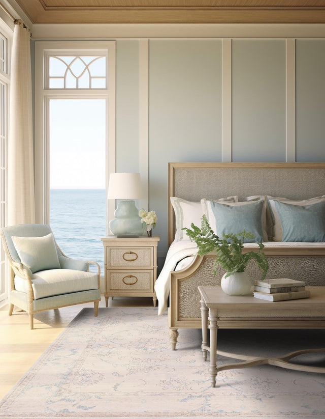 Beige 8' x 8' Paris Square Area Rug