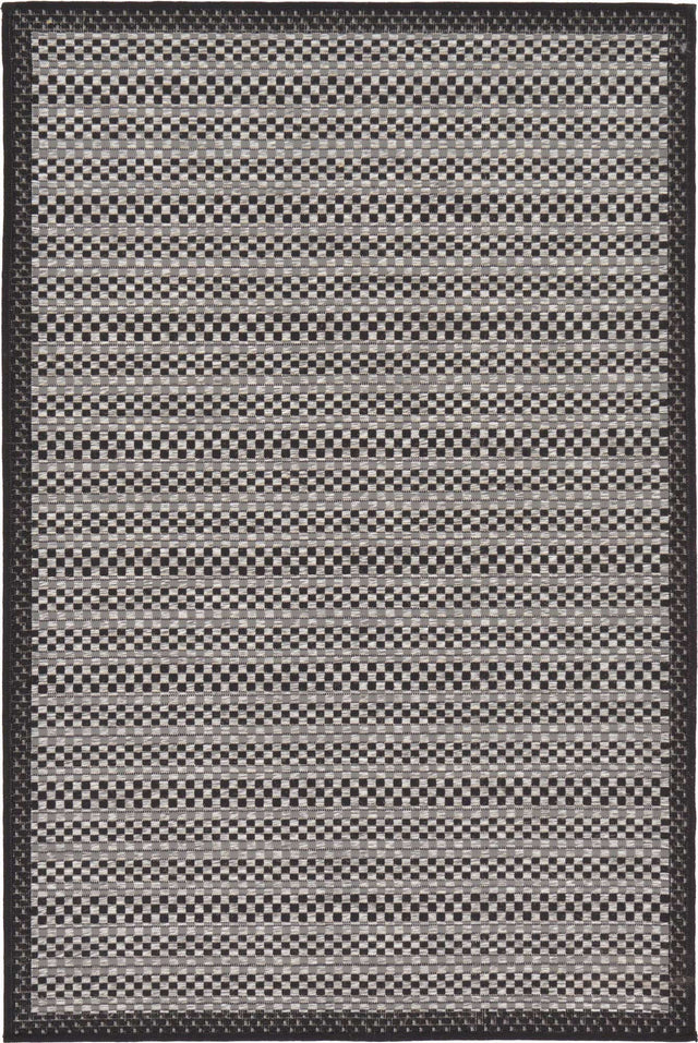 Gray 3' 3 x 5' Outdoor Border Rectangle Area Rug Weather Resistant for Patio, Deck, Terrace, Balcony, Porch 100% Polypropylene Classic Bordered Carpet for Sale at Rug Engine