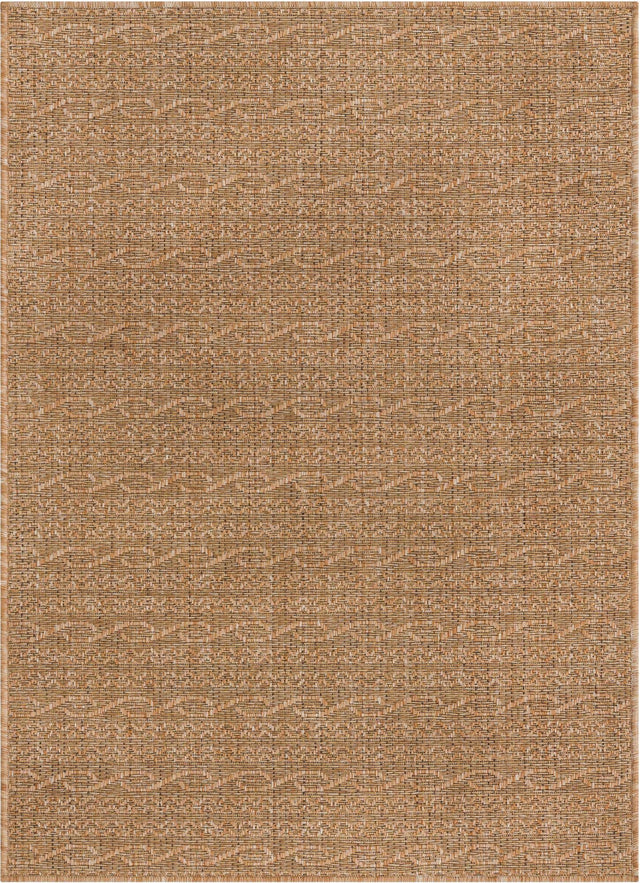 Light Brown 2' 2 x 3' 1 Outdoor Modern Rectangle Area Rug Weather Resistant for Patio, Deck, Terrace, Balcony, Porch 100% Polypropylene Modern Outside Carpet for Sale at Rug Engine