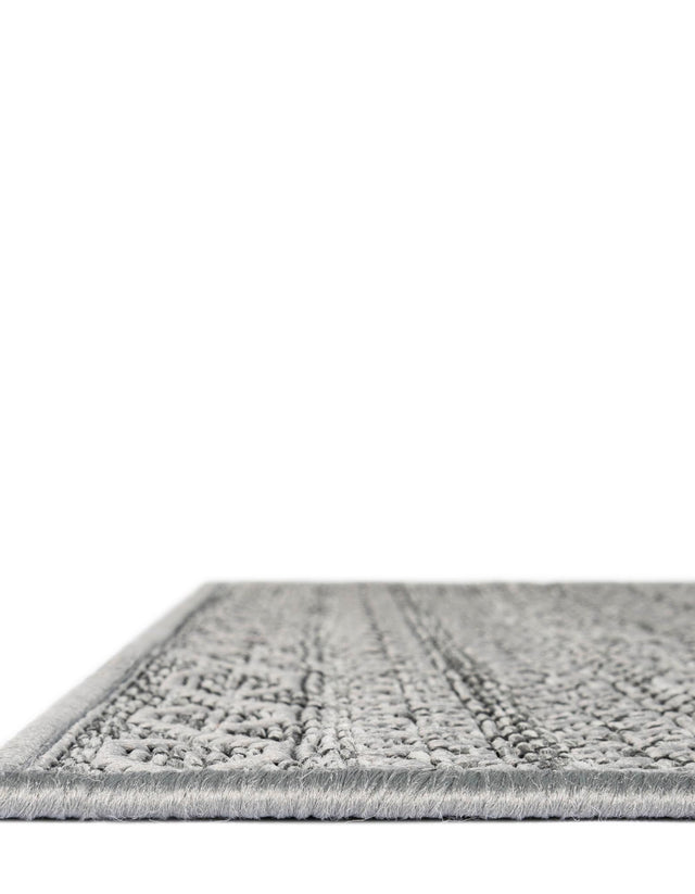 Gray 2' 2 x 6' 1 Outdoor Modern Runner Area Rug Weather Resistant for Patio, Deck, Terrace, Balcony, Porch 100% Polypropylene Modern Outside Carpet for Sale at Rug Engine