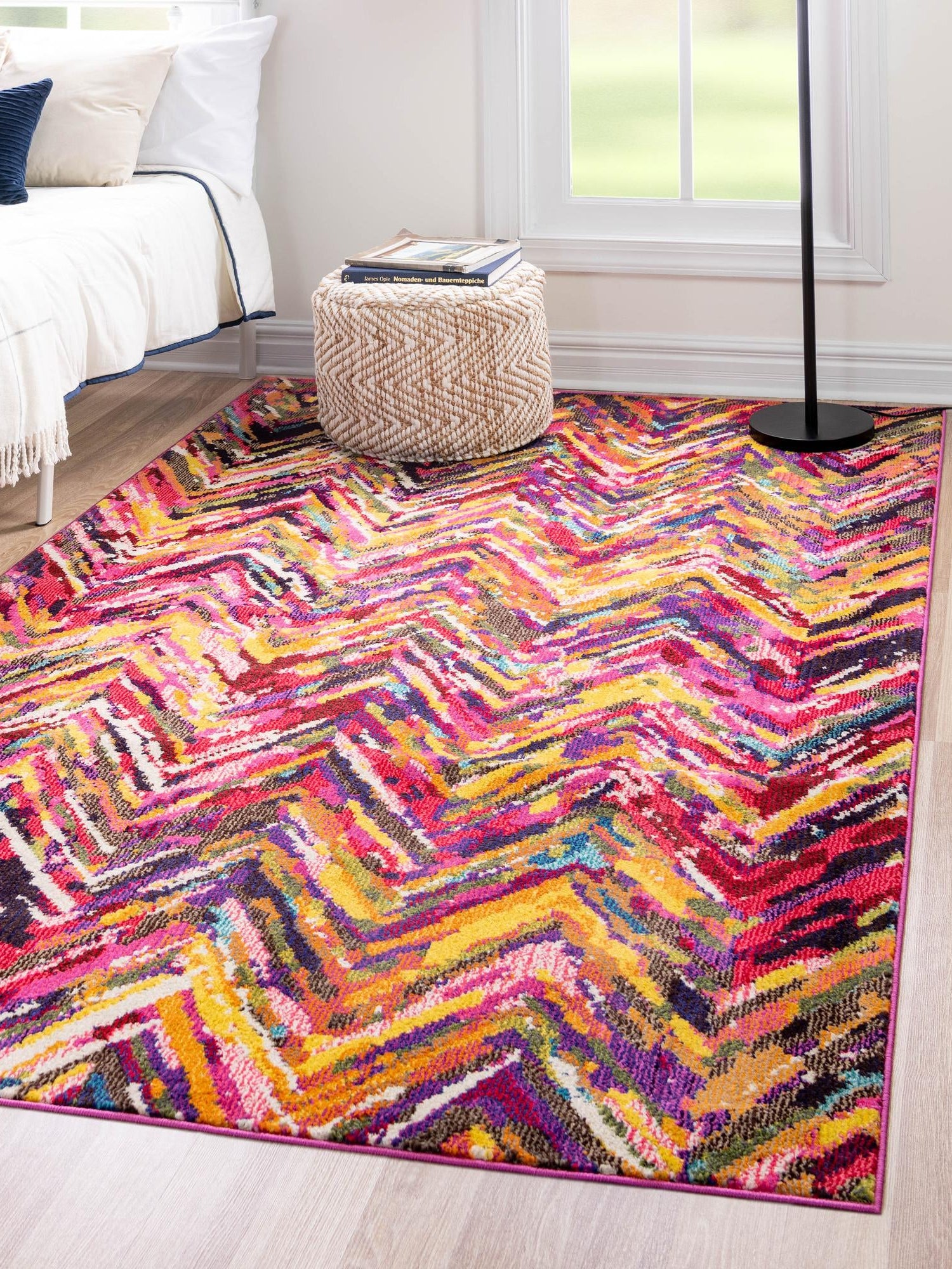 Multicolor 10' 6 x 16' 5 Estrella Rectangle Area Rug 100% Polypropylene Non-Shedding Stain Resistant Carpet Colorful Modern Abstract Design Easy Clean for Home Decor for Sale at Rug Engine