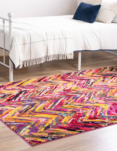 Multicolor 10' 6 x 16' 5 Estrella Rectangle Area Rug 100% Polypropylene Non-Shedding Stain Resistant Carpet Colorful Modern Abstract Design Easy Clean for Home Decor for Sale at Rug Engine