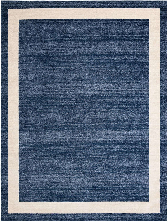 Navy Blue 9' x 12' Del Mar Rectangle Area Rug 100% Polypropylene Easy Clean Stain Resistant Vivid Modern Carpet Mat for Home Decor Interior Designing for Sale at Rug Engine