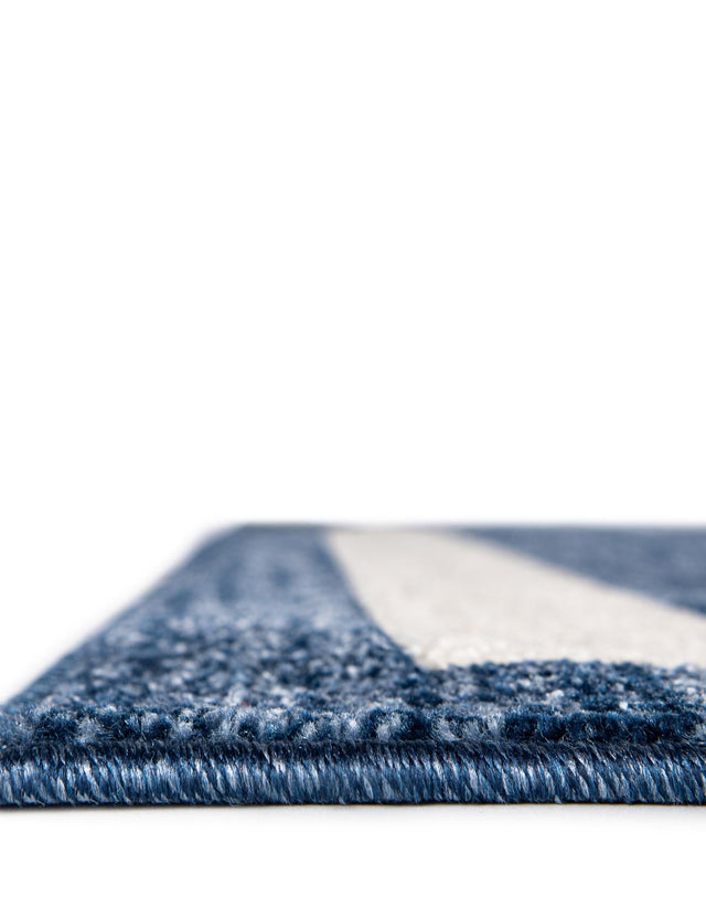 Navy Blue 2' x 8' Del Mar Runner Area Rug 100% Polypropylene Easy Clean Stain Resistant Vivid Modern Carpet Mat for Home Decor Interior Designing for Sale at Rug Engine