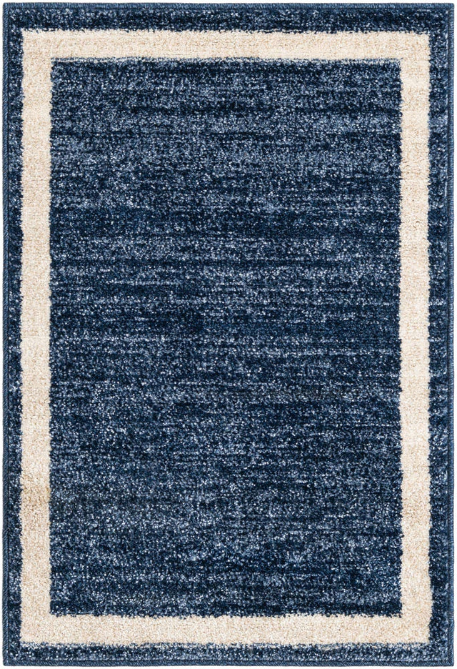 Navy Blue 2' x 3' 1 Del Mar Rectangle Area Rug 100% Polypropylene Easy Clean Stain Resistant Vivid Modern Carpet Mat for Home Decor Interior Designing for Sale at Rug Engine