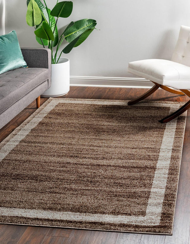 Light Brown 6' 1 x 9' Del Mar Rectangle Area Rug 100% Polypropylene Easy Clean Stain Resistant Vivid Modern Carpet Mat for Home Decor Interior Designing for Sale at Rug Engine