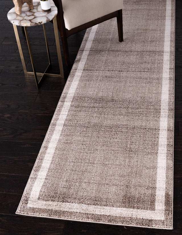 Light Brown 2' x 6' 1 Del Mar Runner Area Rug 100% Polypropylene Easy Clean Stain Resistant Vivid Modern Carpet Mat for Home Decor Interior Designing for Sale at Rug Engine