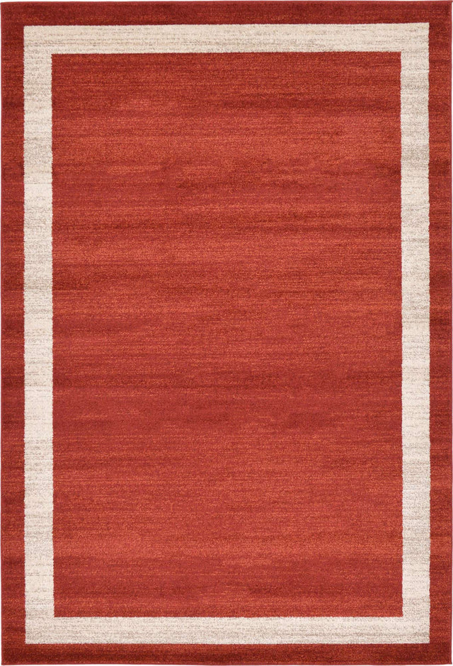 Terracotta 6' 1 x 9' Del Mar Rectangle Area Rug 100% Polypropylene Easy Clean Stain Resistant Vivid Modern Carpet Mat for Home Decor Interior Designing for Sale at Rug Engine
