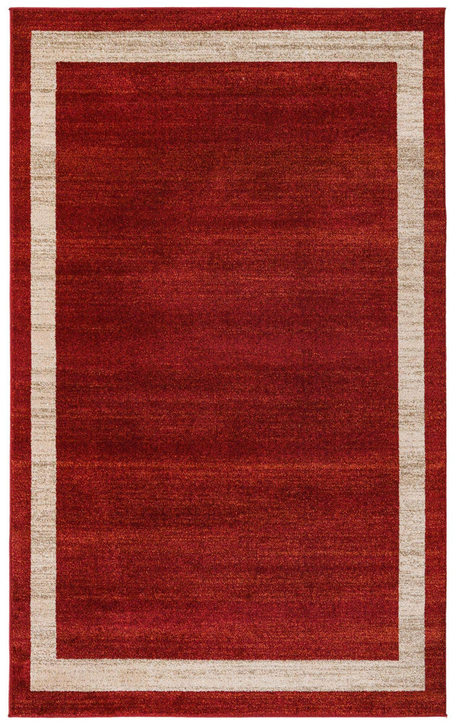 Terracotta 5' 3 x 8' Del Mar Rectangle Area Rug 100% Polypropylene Easy Clean Stain Resistant Vivid Modern Carpet Mat for Home Decor Interior Designing for Sale at Rug Engine
