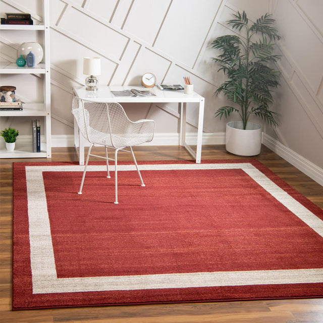 Terracotta 7' 10 x 7' 10 Del Mar Square Area Rug 100% Polypropylene Easy Clean Stain Resistant Vivid Modern Carpet Mat for Home Decor Interior Designing for Sale at Rug Engine