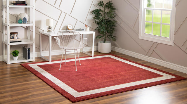 Terracotta 7' 10 x 7' 10 Del Mar Square Area Rug 100% Polypropylene Easy Clean Stain Resistant Vivid Modern Carpet Mat for Home Decor Interior Designing for Sale at Rug Engine