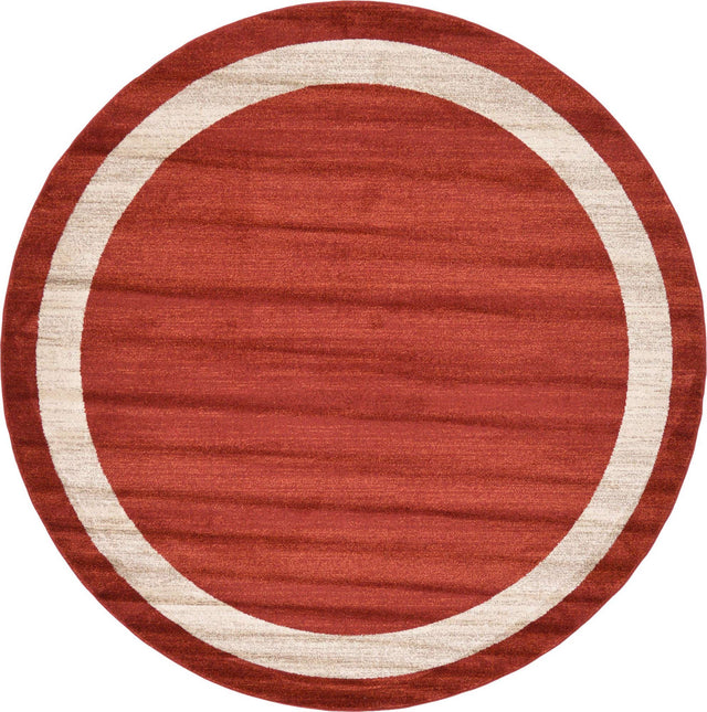 Terracotta 7' 10 x 7' 10 Del Mar Round Area Rug 100% Polypropylene Easy Clean Stain Resistant Vivid Modern Carpet Mat for Home Decor Interior Designing for Sale at Rug Engine