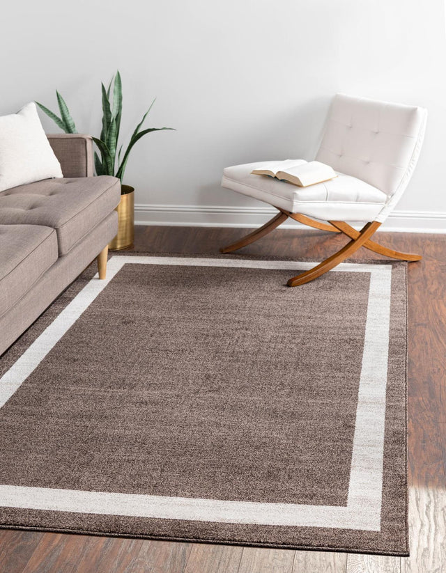 Brown 5' 3 x 8' Del Mar Rectangle Area Rug 100% Polypropylene Easy Clean Stain Resistant Vivid Modern Carpet Mat for Home Decor Interior Designing for Sale at Rug Engine