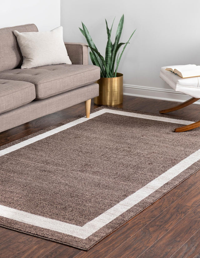 Brown 5' 3 x 8' Del Mar Rectangle Area Rug 100% Polypropylene Easy Clean Stain Resistant Vivid Modern Carpet Mat for Home Decor Interior Designing for Sale at Rug Engine
