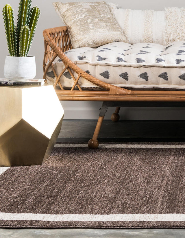 Brown 5' 3 x 8' Del Mar Rectangle Area Rug 100% Polypropylene Easy Clean Stain Resistant Vivid Modern Carpet Mat for Home Decor Interior Designing for Sale at Rug Engine
