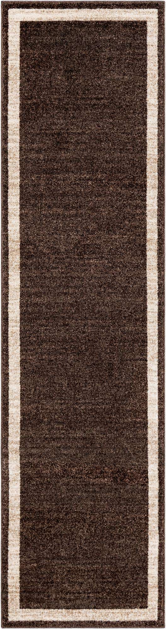 Brown 2' 7 x 10' Del Mar Runner Area Rug 100% Polypropylene Easy Clean Stain Resistant Vivid Modern Carpet Mat for Home Decor Interior Designing for Sale at Rug Engine