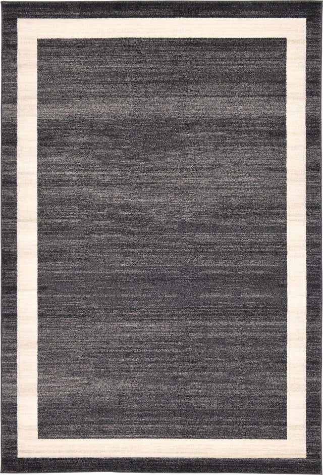 Black 6' 1 x 9' Del Mar Rectangle Area Rug 100% Polypropylene Easy Clean Stain Resistant Vivid Modern Carpet Mat for Home Decor Interior Designing for Sale at Rug Engine