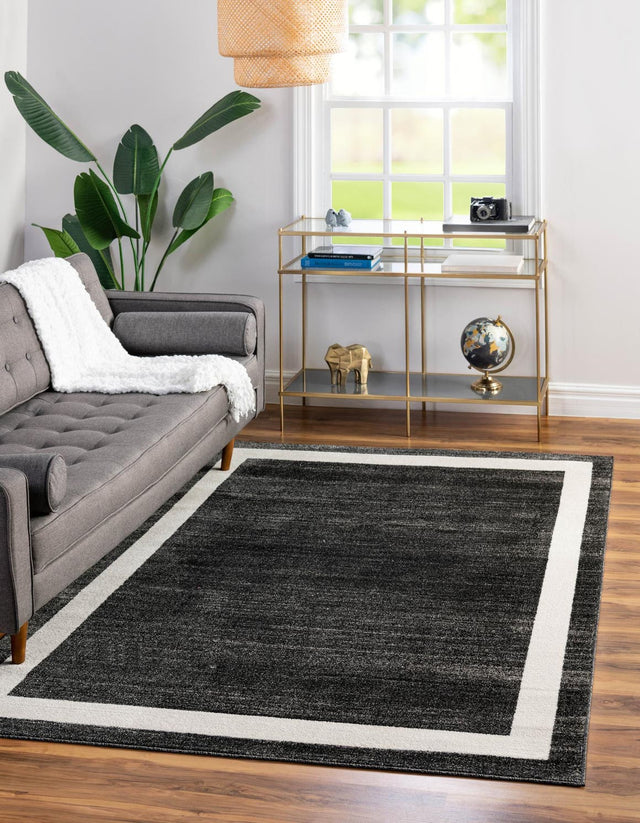Black 2' x 3' 1 Del Mar Rectangle Area Rug 100% Polypropylene Easy Clean Stain Resistant Vivid Modern Carpet Mat for Home Decor Interior Designing for Sale at Rug Engine