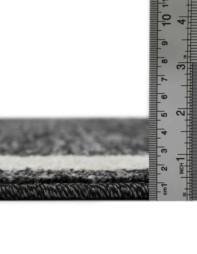 Black 7' 10 x 7' 10 Del Mar Square Area Rug 100% Polypropylene Easy Clean Stain Resistant Vivid Modern Carpet Mat for Home Decor Interior Designing for Sale at Rug Engine