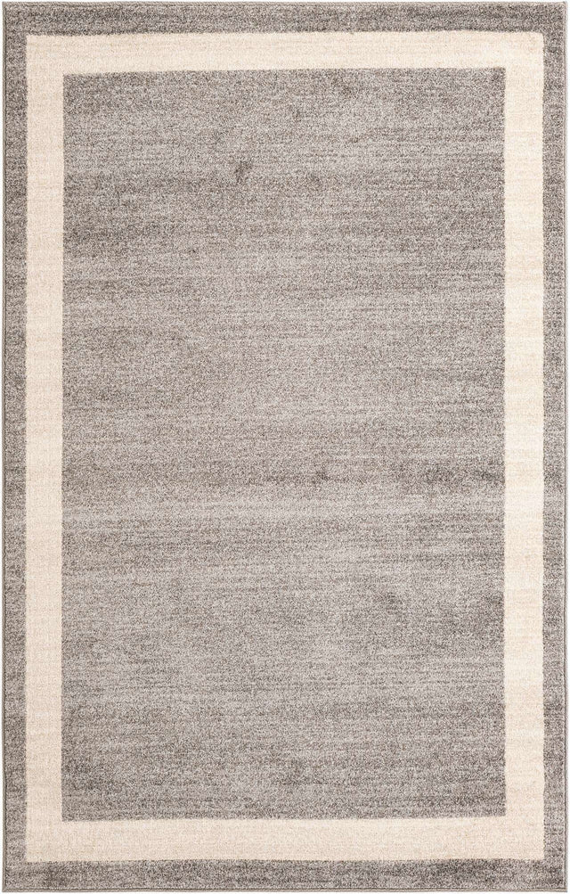 Gray 5' 3 x 8' Del Mar Rectangle Area Rug 100% Polypropylene Easy Clean Stain Resistant Vivid Modern Carpet Mat for Home Decor Interior Designing for Sale at Rug Engine