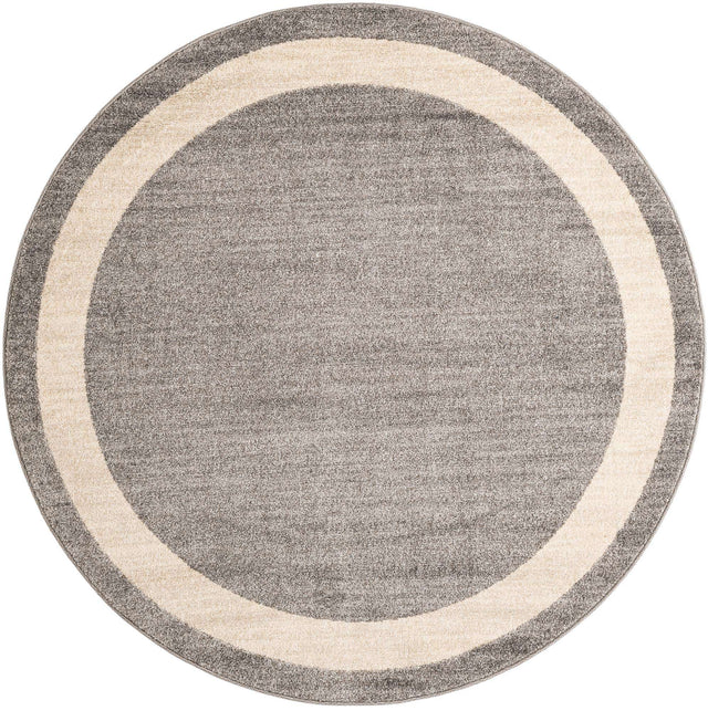 Gray 6' 1 x 6' 1 Del Mar Round Area Rug 100% Polypropylene Easy Clean Stain Resistant Vivid Modern Carpet Mat for Home Decor Interior Designing for Sale at Rug Engine