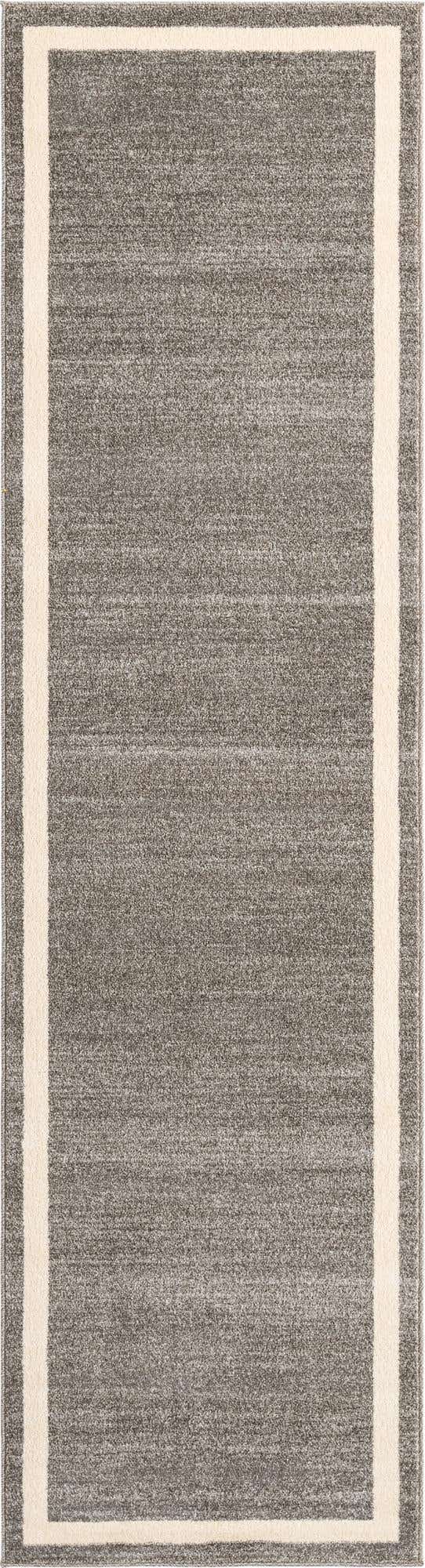 Gray 2' 7 x 10' Del Mar Runner Area Rug 100% Polypropylene Easy Clean Stain Resistant Vivid Modern Carpet Mat for Home Decor Interior Designing for Sale at Rug Engine