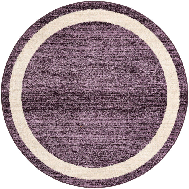 Violet 6' 1 x 6' 1 Del Mar Round Area Rug 100% Polypropylene Easy Clean Stain Resistant Vivid Modern Carpet Mat for Home Decor Interior Designing for Sale at Rug Engine