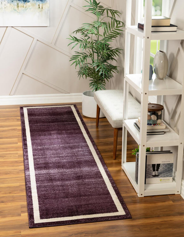 Violet 2' 7 x 10' Del Mar Runner Area Rug 100% Polypropylene Easy Clean Stain Resistant Vivid Modern Carpet Mat for Home Decor Interior Designing for Sale at Rug Engine