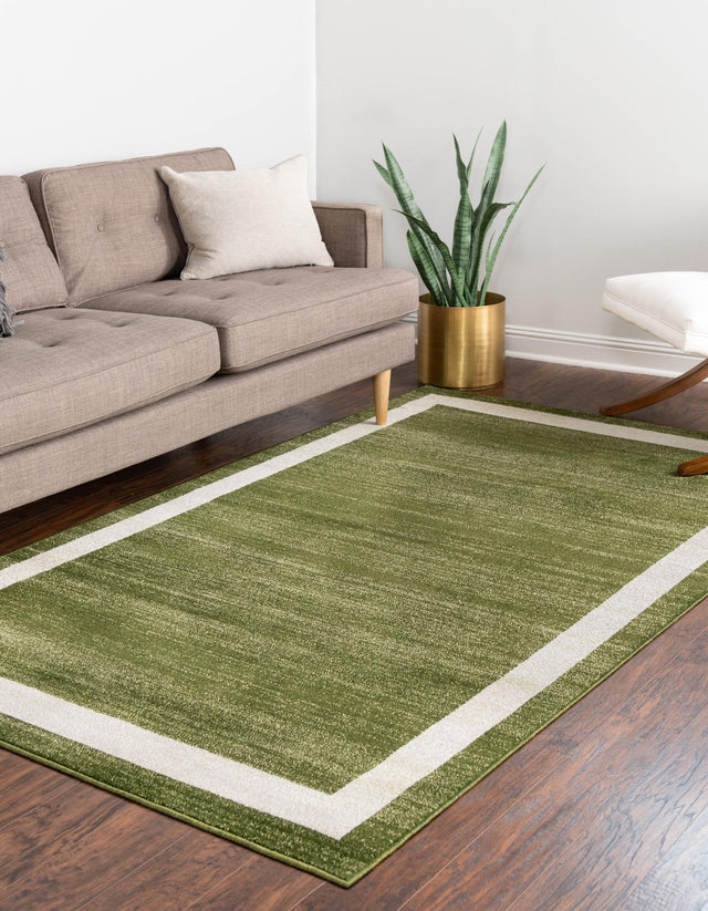 Green 5' 3 x 8' Del Mar Rectangle Area Rug 100% Polypropylene Easy Clean Stain Resistant Vivid Modern Carpet Mat for Home Decor Interior Designing for Sale at Rug Engine