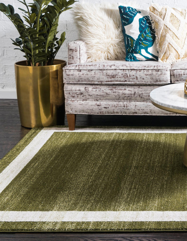 Green 5' 3 x 8' Del Mar Rectangle Area Rug 100% Polypropylene Easy Clean Stain Resistant Vivid Modern Carpet Mat for Home Decor Interior Designing for Sale at Rug Engine