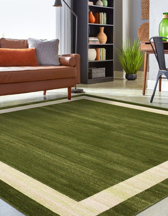 Green 7' 10 x 7' 10 Del Mar Square Area Rug 100% Polypropylene Easy Clean Stain Resistant Vivid Modern Carpet Mat for Home Decor Interior Designing for Sale at Rug Engine