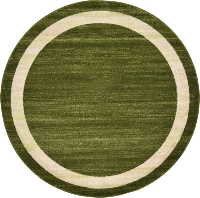 Green 6' 1 x 6' 1 Del Mar Round Area Rug 100% Polypropylene Easy Clean Stain Resistant Vivid Modern Carpet Mat for Home Decor Interior Designing for Sale at Rug Engine