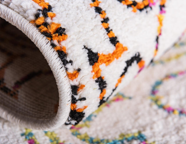 Ivory 9' x 12' 2 Lyon Rectangle Area Rug Vivid Colorful Abstract Modern 100% Polypropylene Carpet for Living Room, Dining, Office for Sale at Rug Engine