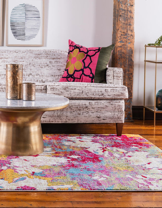 Multicolor 3' 3 x 5' 3 Lyon Rectangle Area Rug Vivid Colorful Abstract Modern 100% Polypropylene Carpet for Living Room, Dining, Office for Sale at Rug Engine