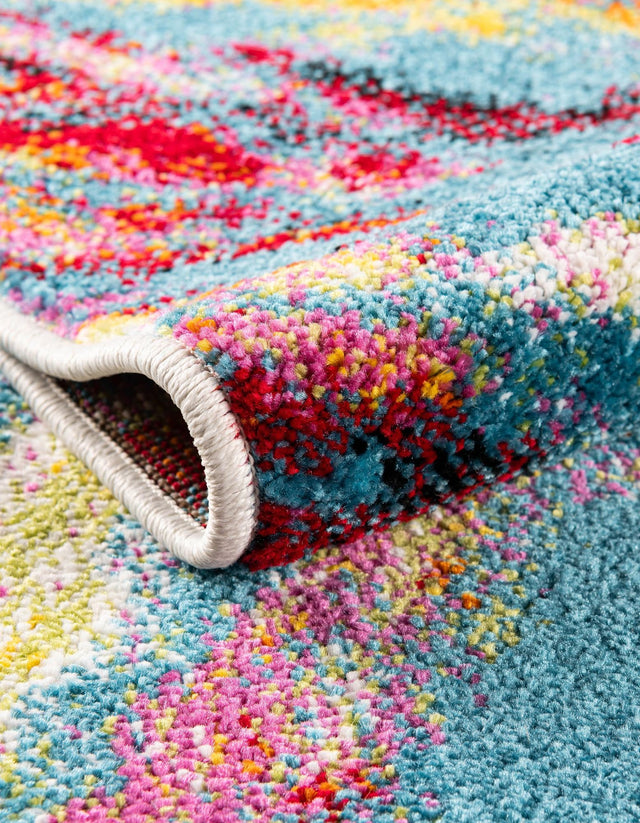 Multicolor 9' x 12' 2 Lyon Rectangle Area Rug Vivid Colorful Abstract Modern 100% Polypropylene Carpet for Living Room, Dining, Office for Sale at Rug Engine