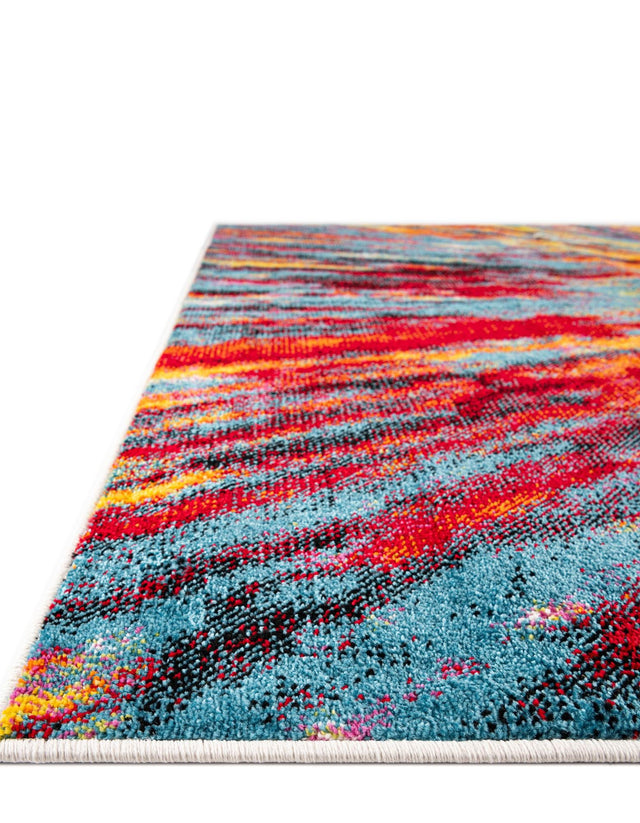 Multicolor 4' 1 x 6' 1 Lyon Rectangle Area Rug Vivid Colorful Abstract Modern 100% Polypropylene Carpet for Living Room, Dining, Office for Sale at Rug Engine
