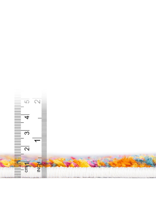 Ivory 5' 1 x 8' Lyon Rectangle Area Rug Vivid Colorful Abstract Modern 100% Polypropylene Carpet for Living Room, Dining, Office for Sale at Rug Engine